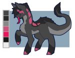  2018 4_eyes arozse_cain black_fur chitafokkusu digital_media_(artwork) fan_character feral fur grey_fur hooves looking_at_viewer male mammal markings multi_eye my_little_pony pink_eyes simple_background solo tatzlpony tatzlwurm tentacle_tongue tentacles tongue 