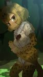  2017 5_fingers absolute_territory animal_humanoid biped blonde_hair blush bow_tie brown_hair brown_spots brown_tail cat_humanoid clothing digital_drawing_(artwork) digital_media_(artwork) dress_shirt dutch_angle feline feline_humanoid female frown fur green_background hair half-length_portrait hi_res holding_clothing humanoid humanoid_hands jaguar_(kemono_friends) jaguar_humanoid japanese kemono_friends legwear leopard_print light_skin lighting looking_away mammal masuyama_ryou_(artist) multicolored_hair neck_tuft portrait rosettes sheer_clothing shirt short_hair simple_background skirt solo spots spotted_hair standing tan_skin thigh_highs translucent transparent_clothing tuft two_tone_hair wet white_fur wringing yellow_eyes 