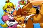  2018 anthro balls bat bigralph blonde_hair blue_eyes blush bowser breasts clothing crossover crown ear_piercing erection eyeshadow fellatio female fur gloves hair human jewelry koopa long_hair makeup male male/female mammal mario_bros nintendo nipples oral piercing princess_peach rouge_the_bat scalie sex signature size_difference sonic_(series) video_games white_fur 