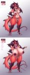  4_arms anthro big_breasts breasts dragon female humanoid invalid_tag multi_arm multi_limb nude purple_eyes pussy tongue 