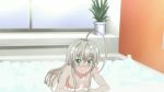  10s 1girl animated animated_gif bath bathtub breasts hair_over_breasts haiyore!_nyaruko-san nude nyarlathotep_(nyaruko-san) soap 