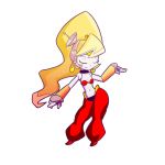  2014 alpha_channel android blonde_hair breasts eyes_closed female hair machine midriff navel not_furry pivot robot shantae shantae_(series) simple_background solo transparent_background zedrin 