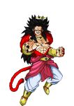  abs black_hair blank_eyes bracelet broly claws commentary dragon_ball dragon_ball_z earrings english_commentary fang fur highres jewelry long_hair looking_at_viewer male_focus monkey_tail muscle necklace paan013 shirtless smile spiked_hair super_saiyan super_saiyan_4 tail transparent_background very_long_hair wristband 