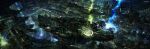  building city city_lights cityscape commentary_request energy highres hologram kvpk5428 machinery night no_humans original scenery science_fiction space_craft 