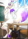  anthro butt canine fox fur hair looking_back mammal mioui nude smile solo tongue tongue_out 