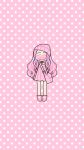  1girl child cute heart heart_eyes love pink simple_background 