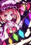  bad_id bad_pixiv_id blonde_hair flandre_scarlet hat heart heart_hands purple_eyes side_ponytail solo sys.ao touhou wings 