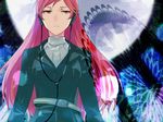  alternate_costume bad_id bad_pixiv_id belt headphones jacket long_hair oosugi_michiko pink_hair red_eyes sf-a2_miki solo vocaloid 