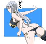  ass bad_id bad_pixiv_id breasts butt_crack large_breasts long_hair looking_back red_eyes selvaria_bles senjou_no_valkyria senjou_no_valkyria_1 sideboob silver_hair sima solo thighhighs underboob 