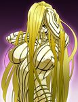  asherah blonde_hair breasts brown_eyes hei_jin large_breasts long_hair megami_tensei nude shin_megami_tensei:_strange_journey solo very_long_hair yellow_skin 