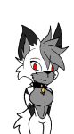  anthro beny_(character) beny_music_(artist) breasts canine collar cute_fangs featureless_breasts featureless_crotch female fox invalid_tag looking_at_viewer mammal nude simple_background solo spiked_collar spikes white_background 