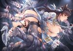 anal animal_ears ass atago_(azur_lane) azur_lane bar_censor black_hair black_panties black_thighhighs breasts breasts_out brown_eyes censored crying crying_with_eyes_open dog_ears dog_girl double_anal double_vaginal female_pubic_hair footjob gloved_handjob gloves highres kuragetakos large_breasts long_hair multiple_anal multiple_vaginal nipple_pull nipples panties penis_tentacle pubic_hair restrained shirt sparse_pubic_hair tears tentacle_in_ear tentacle_in_mouth tentacle_pit tentacle_sex tentacles thighhighs torn_clothes torn_panties torn_shirt torn_thighhighs underwear vaginal white_gloves white_shirt 