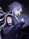  1boy a_date_with_death bishounen casper_(a_date_with_death) coat from_side gloves jacket long_hair male_focus red_eyes sanfangzhu58831 sleeveless smile solo white_hair 