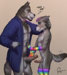 age_difference alex_(muskwuff) anthro anthro_on_anthro balls biped blush canid canine canis claws duo english_text erection eyebrows father_(lore) father_and_child_(lore) father_and_son_(lore) fingers foreskin genitals good_boy hi_res humanoid_genitalia humanoid_penis incest_(lore) intraspecies male male/male mammal parent_(lore) parent_and_child_(lore) parent_and_son_(lore) penis penis_size_difference rov smile son_(lore) story story_at_source story_in_description tail teenager text tristan_(muskwuff) wolf young