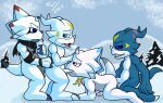 alex_the_demon_veemon anal anal_penetration balls bandai_namco blue_body blue_scales blue_skin digimon digimon_(species) fellatio foursome gammamon genitals group group_sex hi_res male male/male oral penetration penile penis scales scalie sex shiromon_(shiromon999) sveemon veemon white_body white_scales white_skin