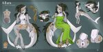 absurd_res anthro breasts canid canine canis clothing dress fan_character female fish genitals hi_res hybrid mammal marine model_sheet natt333 pussy shark solo wolf