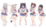  5girls :d ;d \n/ \o/ animal_ears arato_asato arm_behind_back armpit_crease armpits arms_up belt belt_bow bikini bikini_skirt black_belt black_eyes black_hair blue_scrunchie blue_skirt blunt_bangs blush bow bow_bikini breasts brown_eyes brown_hair cat_ears cat_tail cherry_hat_ornament cleavage closed_mouth commentary_request cowlick curtained_hair davi_artman demon_horns demon_tail fang frilled_bikini_top green_eyes grey_hair hair_between_eyes hair_bow hair_ornament hair_scrunchie hairclip hand_on_own_cheek hand_on_own_face hand_on_own_hip hand_up hat heart-shaped_ornament himeno_momo horn_scrunchie horns huge_breasts large_breasts leg_up letter_hair_ornament long_hair looking_at_viewer low_twintails lowleg lowleg_skirt medium_breasts microphone microskirt mole mole_on_breast mole_under_eye multicolored_hair multiple_girls navel neckerchief neckerchief_between_breasts official_art one_eye_closed open_mouth original outstretched_arms pink_eyes pleated_skirt red_bow red_eyes red_hair red_neckerchief sailor_collar sailor_hat sandals scrunchie shouting_with_hands simple_background skindentation skirt small_breasts smile sopra_amane standing standing_on_one_leg streaked_hair swept_bangs swimsuit tail tama_project teeth thick_eyebrows thigh_strap thighs tsumuki_sakura twintails two-tone_hair upper_teeth_only virtual_youtuber white_background white_bikini white_bow white_footwear white_headwear white_scrunchie wrist_scrunchie x_hair_ornament yamada_tutur 