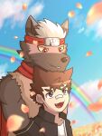 anthro asian_clothing bandaid_protagonist_(tas) clothing dragokaizer666 duo east_asian_clothing hi_res human lifewonders male male/male mammal romantic romantic_couple tadatomo tokyo_afterschool_summoners