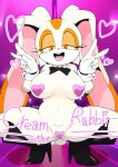 &lt;3 2024 5_fingers absurd_res anthro big_breasts big_ears boots bow_tie breasts clothing cream_the_rabbit english_text eyelashes female fingers floppy_ears footwear furry_funnychan gesture gloves handwear hi_res high_heeled_boots high_heels lagomorph leporid long_ears looking_at_viewer mammal mostly_nude open_mouth open_smile orange_eyes pasties pole rabbit sega smile solo sonic_the_hedgehog_(series) spread_legs spreading strip_club stripper_pole teeth text tongue v_sign