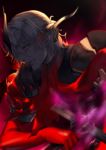  antonio_salieri_(fate/grand_order) clenched_teeth cravat fate/grand_order fate_(series) gloves highres holding holding_sword holding_weapon male_focus profile red_eyes red_gloves red_neckwear solo sword tears teeth upper_body washizu0808 weapon white_hair 