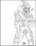  &lt;3 alien armor garrus_vakarian line_art mass_effect menea_phorian skianous standing turian video_games 