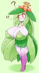 2023 big_breasts breasts elemental_creature female flora_fauna hi_res humanoid jewelry lily_(immortalstar) masked-agent mouthless necklace nintendo plant pokemon pokemon_(species) pokemorph question_mark solo