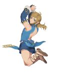 blonde_hair clothed clothing crossdressing elf footwear foxvulpine girly hair hi_res humanoid humanoid_pointy_ears hylian light_body light_skin link long_hair male nintendo not_furry sandals simple_background solo tears_of_the_kingdom the_legend_of_zelda