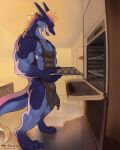 anthro appliance apron bread bulge buttery clothing crisp croissant crumbly crunchy dragon flaky food golden hi_res kitchen_appliance layered male muscular oven puffy quaso rain_dragon teryx teryx_commodore zephyxus