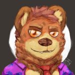 disco_elysium furry headshot_(disambiguation) hi_res hyena invalid_tag malle_yeno mammal oil oil_painting_(artwork) painting_(artwork) sfw traditional_media_(artwork)