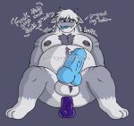 anthro anus dildo dragon genitals hornypurpproto hudson_(huddsies) knot male mythological_creature mythological_scalie mythology nipple_piercing nipples penis piercing riding scalie sex_toy slightly_chubby slime solo spiked_penis spikes spikes_(anatomy)