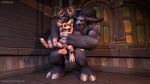 anthro blizzard_entertainment bovid bovine canid duo erontauren hi_res male male/male mammal tauren vulpera warcraft