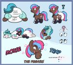 brown_body clothed clothing diaper equid equine eyelashes feces female horse jewelry leg_warmers legwear male mammal messy_diaper model_sheet mouse_trap_(character) mythological_creature mythological_equine mythology necklace pegasus pony respecies soiling text underwear used_diaper wearing_diaper wings winter_breeze_(character)