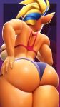 3d_(artwork) absurd_res activision anthro back_boob bandicoot big_breasts big_butt bra breasts butt clothed clothing crash_bandicoot_(series) digital_media_(artwork) ear_piercing female hand_on_butt hi_res low-angle_view mammal marsupial mohawk panties piercing pirate_tawna rear_view sala3dart side_boob skimpy solo thick_thighs under_boob underwear wide_hips