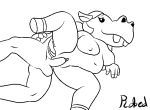  2018 aliasing animal_crossing anthro balls beady_eyes belly bertha_(animal_crossing) big_belly big_breasts biped black_and_white breasts clitoris deep_navel digital_drawing_(artwork) digital_media_(artwork) duo erection eyelashes faceless_male female female_focus hair hippopotamus hooved_fingers hooves human human_on_anthro human_penetrating humanoid_hands humanoid_penis interspecies larger_female leaning_on_arm_support line_art lying male male/female male_penetrating mammal monochrome navel nintendo nude on_side overweight overweight_female penetration penis pussy raised_leg robedart sex short_hair simple_background size_difference small_dom_big_sub smaller_male smile snout solo_focus spoon_position spooning thigh_grab vaginal vaginal_penetration video_games white_background 