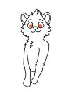 anthro cat_nose chest_tuft eyebrows felid feline fluffy leopard male mammal orange_eyes outline pantherine simple_background smile smirk sochi_(zaricelite) solo tuft zaricelite