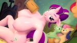 3d_(artwork) 4k absurd_res alcohol annoyed anthro assisted_exposure beer beer_mug beverage big_breasts bonbon_(mlp) bottomless breast_grab breasts clothed clothing cutie_mark digital_media_(artwork) dock_(anatomy) dress_shirt earth_pony equestria_girls equid equine eye_contact female female/female floppy_ears fluffy fluffy_mane fluffy_tail friendship_is_magic furniture gesture glistening glistening_body glistening_skin hair hand_gesture hand_on_breast hasbro hi_res holding_object horn horse inner_ear_fluff looking_at_another looking_at_viewer lyra_heartstrings_(mlp) mammal multicolored_hair my_little_pony mythological_creature mythological_equine mythology nipples nude on_table open_mouth pony pub public public_nudity shirt silkworm205 smile smirk solo_focus starlight_glimmer_(mlp) sunset_shimmer_(eg) sweater table tail thick_thighs tongue tongue_out topwear tuft two_tone_hair underwear unicorn v_sign