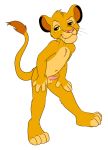  anthro balls compfive cub disney erection feline lion male mammal penis simba solo the_lion_king young 