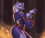 2024 5_fingers abstract_background anthro catfish clothed clothing female fingers fish green_sclera hi_res humanoid_hands lady_namazu_(jerzzy) lips marine purple_body purple_scales redustheriotact robe scales simple_background sketch smile solo standing whiskers
