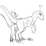 1:1 2023 3_toes adeer ambiguous_gender ambiguous_penetrated ambiguous_penetration animal_genitalia anthro anthro_on_feral anthro_penetrating anthro_penetrating_feral bestiality biped claws clothed clothed/nude clothed_feral clothing digital_media_(artwork) digitigrade dinosaur dromaeosaurid duo feather_tuft feathered_crest feathered_dinosaur feathers feet feral feral_penetrated finger_claws fisting genital_slit genitals gimp_mask gimp_suit glans half-erect hand_on_back head_crest heart_symbol hi_res looking_at_another looking_at_partner looking_down looking_forward male male/ambiguous male_on_feral male_penetrating male_penetrating_ambiguous mask nude penetration penis raised_tail raptor_claws reptile scalie sex sickle_claw side_view signature skinsuit smile standing tail tail_tuft theropod tight_clothing toe_claws toes tuft