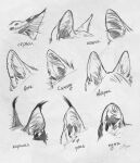 absurd_res ambiguous_form ambiguous_gender ear_tuft faceless_ambiguous faceless_character hi_res inner_ear_fluff marie_merkh monochrome signature simple_background sketch_page solo tuft