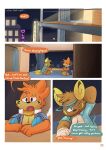 absurd_res alolan_form alolan_raichu anthro buizel clothed clothing comic comic_panel duo generation_4_pokemon generation_7_pokemon gralicbutter hi_res hotel hotel_room male male/male night nintendo pokemon pokemon_(species) regional_form_(pokemon)