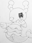  2017 brionne female feral greyscale monochrome nintendo pok&eacute;mon pok&eacute;mon_(species) pussy simple_background solo tatwuyan video_games white_background 