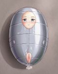  1girl 91_(akira991) aftersex aqua_eyes blood blush capsule cum cum_in_pussy cum_pool cumdrip encasement female floor from_above hina_(hinamatsuri) hinamatsuri_(manga) looking_at_viewer nervous on_floor open_mouth pussy solo sweatdrop uncensored virgin 