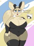 absurd_res ambiguous_gender anthro big_breasts blue_eyes blush bovid bovine breast_squish breasts bunny_costume canid canine cattle chinchilla chinchillid clothed clothing costume curvy_figure cute_fangs dialogue digital_media_(artwork) easter english_text eyewear fake_ears fake_rabbit_ears felid feline female fenillavee fennec_fox fox fur glasses hi_res holidays huge_breasts hybrid inner_ear_fluff leggings legwear looking_at_viewer mammal navel onomatopoeia open_mouth rodent signature simple_background slightly_chubby smile sound_effects squish surprise surprised_expression tail tan_body tan_fur text thick_thighs thigh_highs tight_clothing true_fox tuft vee_(fenillavee) voluptuous