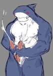  barazoku fish male marine masturbation multi_penis muscular orgasm penile_masturbation penis shark sketch two 