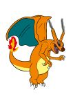  2018 3_fingers 3_toes absurd_res alien black_eyes brown_nose charizard claws digital_drawing_(artwork) digital_media_(artwork) disney experiment_(species) fangs flaming_tail hi_res hybrid lilo_and_stitch membranous_wings nintendo open_mouth open_smile orange_body pok&eacute;mon pok&eacute;mon_(species) purple_tongue simple_background smile smoke solo toe_claws toes tombola1993 video_games white_background white_claws wings yang_(lilo_and_stitch) 