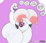  anthro big_breasts big_butt bovid breasts butt caprine english_text female genitals goat greeting huge_breasts huge_butt hyper hyper_breasts hyper_butt hyper_genitalia lacting mammal monster solo text thewilldpink toriel undertale_(series) 