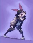 anthro bigdad biped buckteeth bugs_bunny bulge clothed clothing ear_piercing femboy fur grey_body lagomorph legwear leporid looking_at_viewer looney_tunes male mammal open_mouth panties piercing pupils rabbit smile solo teeth thigh_highs underwear warner_brothers