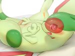  4:3 anthro biped blush bodily_fluids caught_masturbating clitoral_fingering covering covering_crotch covering_own_crotch covering_pussy ejaculation exclamation_point female flygon generation_3_pokemon genital_fluids green_body hand_on_pussy hi_res k-dra61 lying masturbation nintendo obscured_genitals obscured_masturbation on_back open_mouth pokemon pokemon_(species) pussy_ejaculation pussy_ejaculation_while_fingered red_body solo spread_legs spreading surprised_expression vaginal vaginal_fluids vaginal_masturbation 