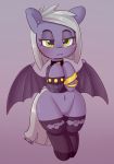  2018 :3 absurd_res alternate_species bat_pony bat_wings blush bracelet clothed clothing collaboration collar cute cute_fangs dsp2003 equine eyebrows eyelashes fangs female feral fishnet_armwear friendship_is_magic goth green_eyes grey_background grey_hair hair half-closed_eyes hi_res hooves jewelry legwear limestone_pie_(mlp) mammal membranous_wings my_little_pony navel pabbley portrait short_hair simple_background smile solo spiked_bracelet spikes stockings thigh_highs wings 